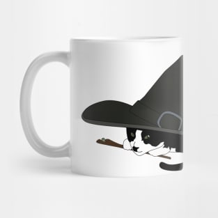 Wizard Hat Tuxedo Cat does Magic on Halloween Mug